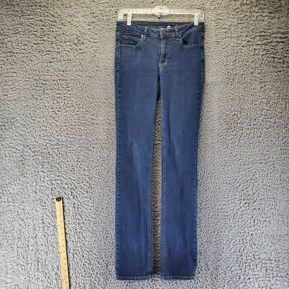 Mango Jeans Womens Size 6 Blue Carmen Stretch Denim Straight Leg - Picture 1 of 14